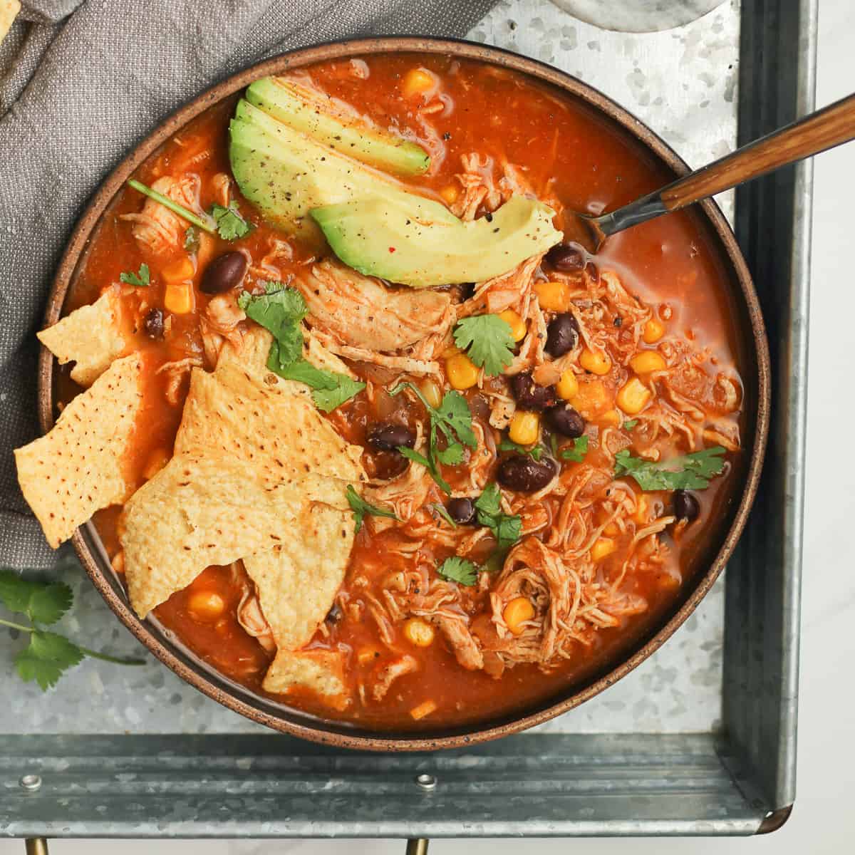 Chicken Tortilla Soup With Enchilada Sauce SueBee Homemaker