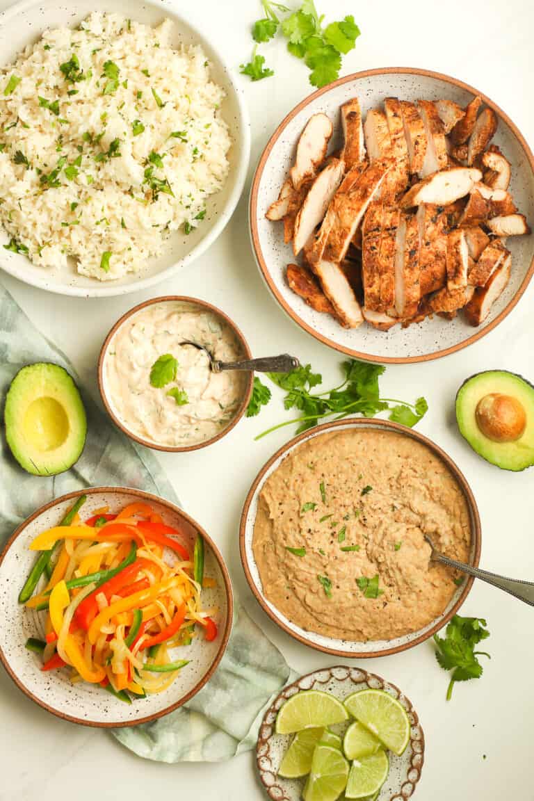 Chipotle Chicken Fajita Bowls with Chipotle Ranch SueBee Homemaker