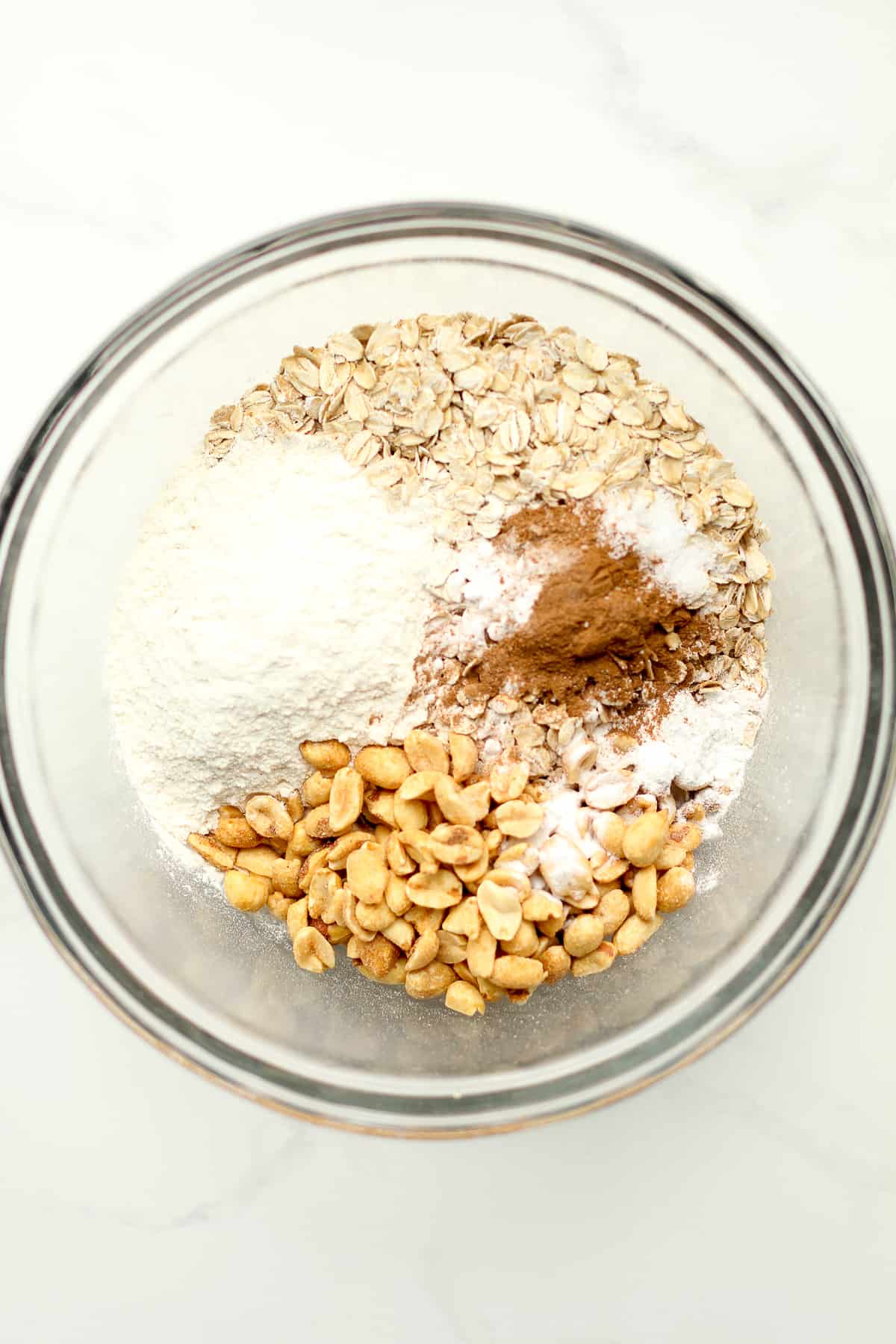 A bowl of the dry ingredients.