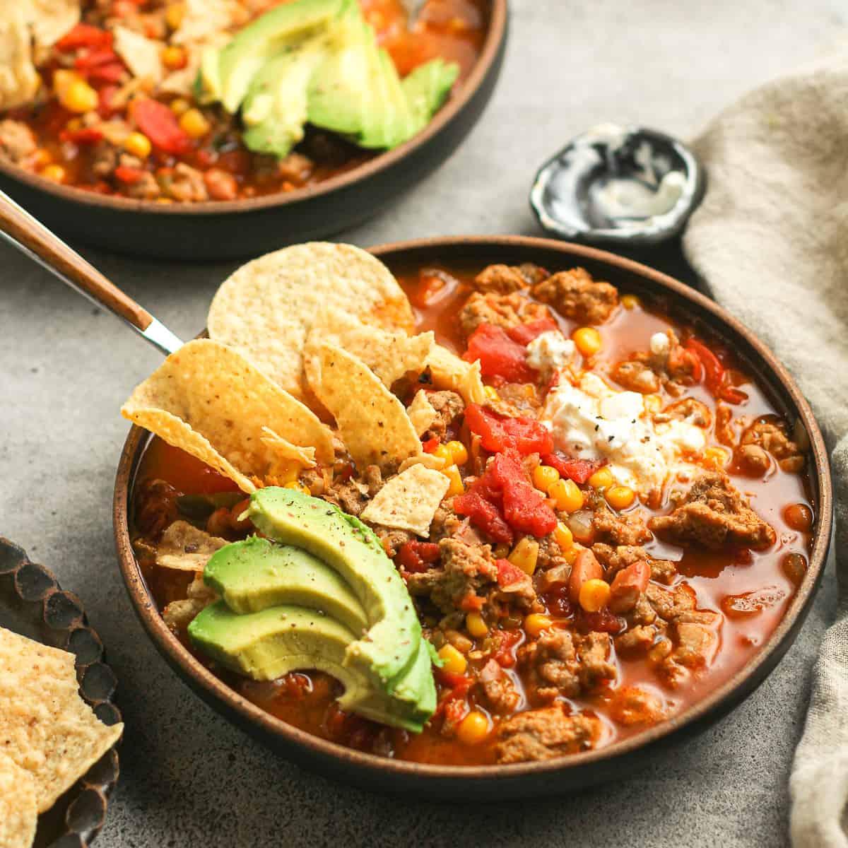 Ground Turkey + Veggie Loaded Soup