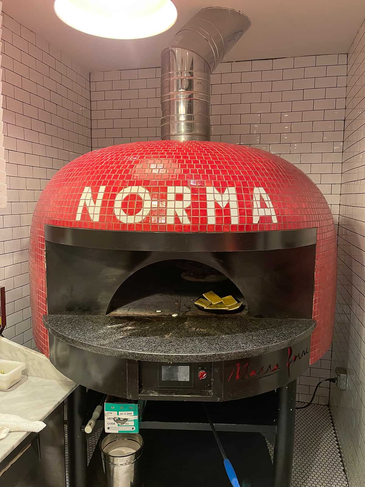 The Norma pizza oven.