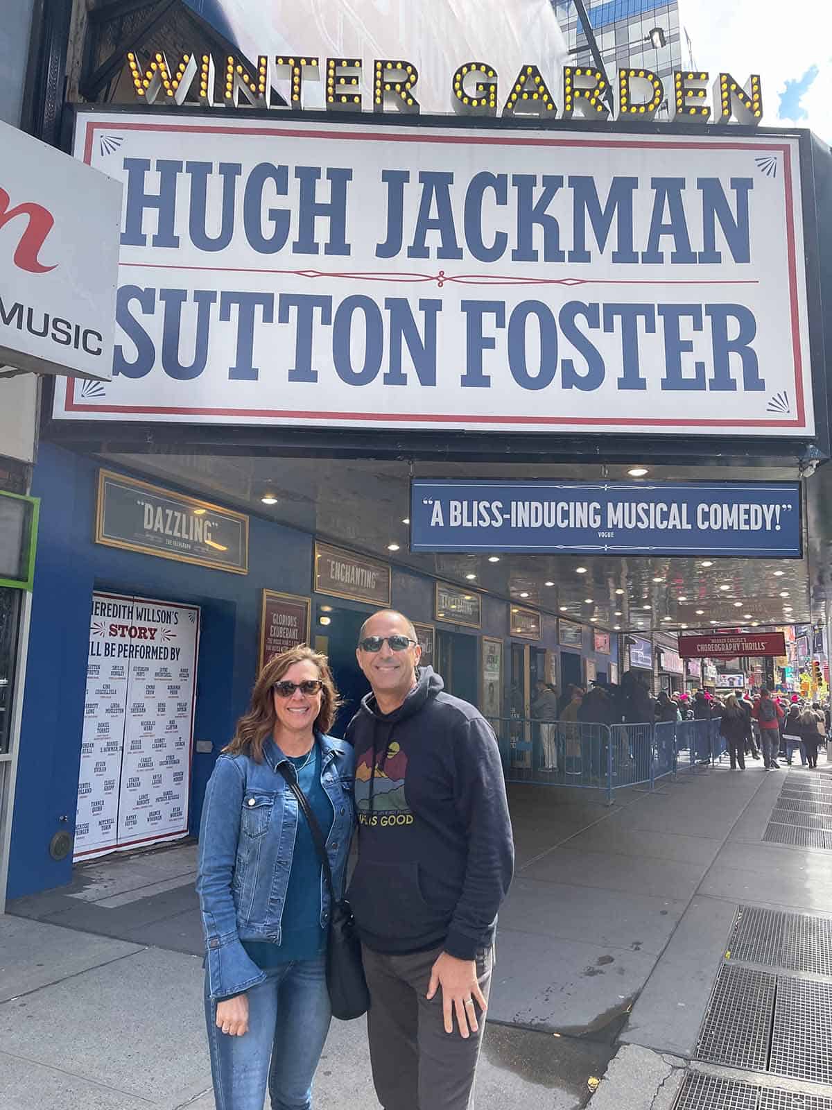 Mike and I in font of the Music Man sign.