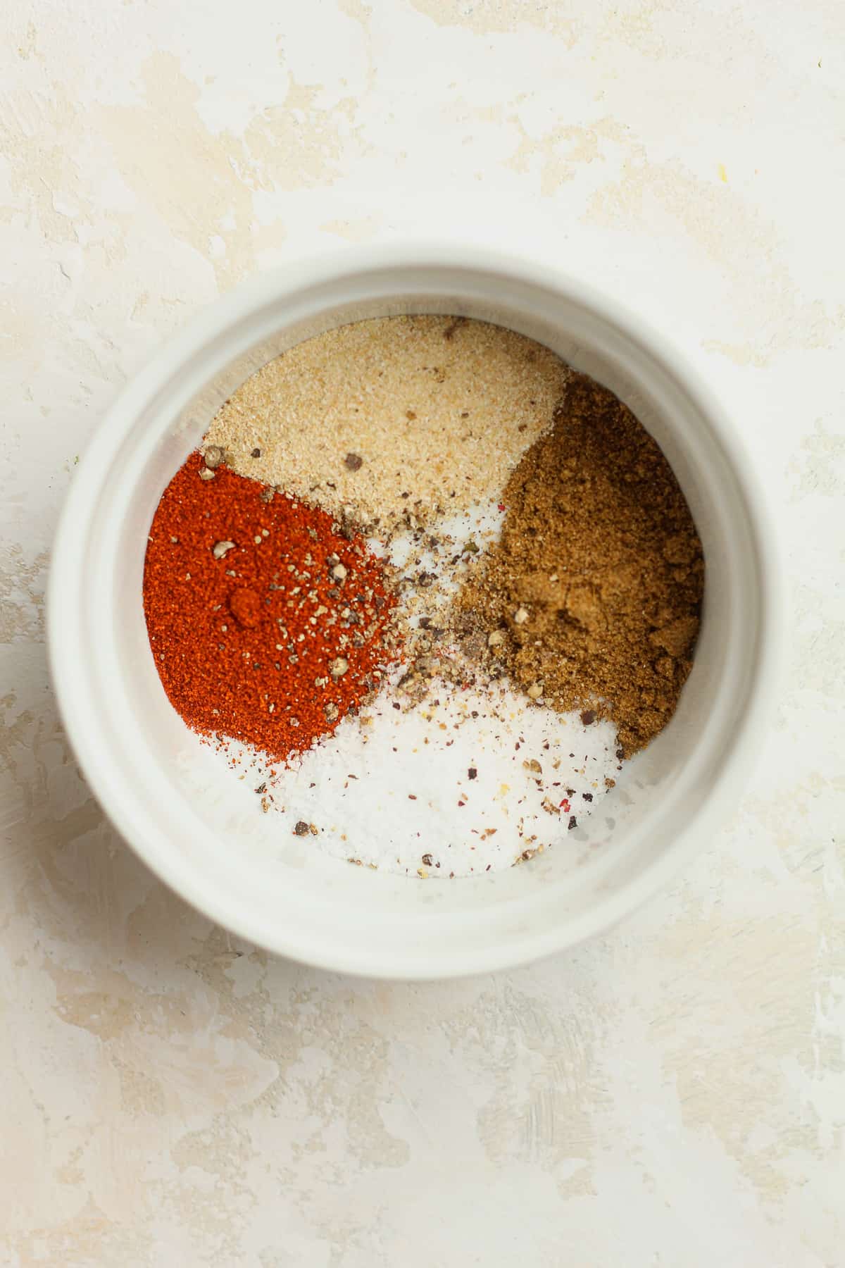 A bowl of the spices.