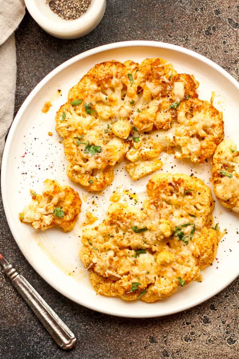 Cheesy Cauliflower Steaks - SueBee Homemaker