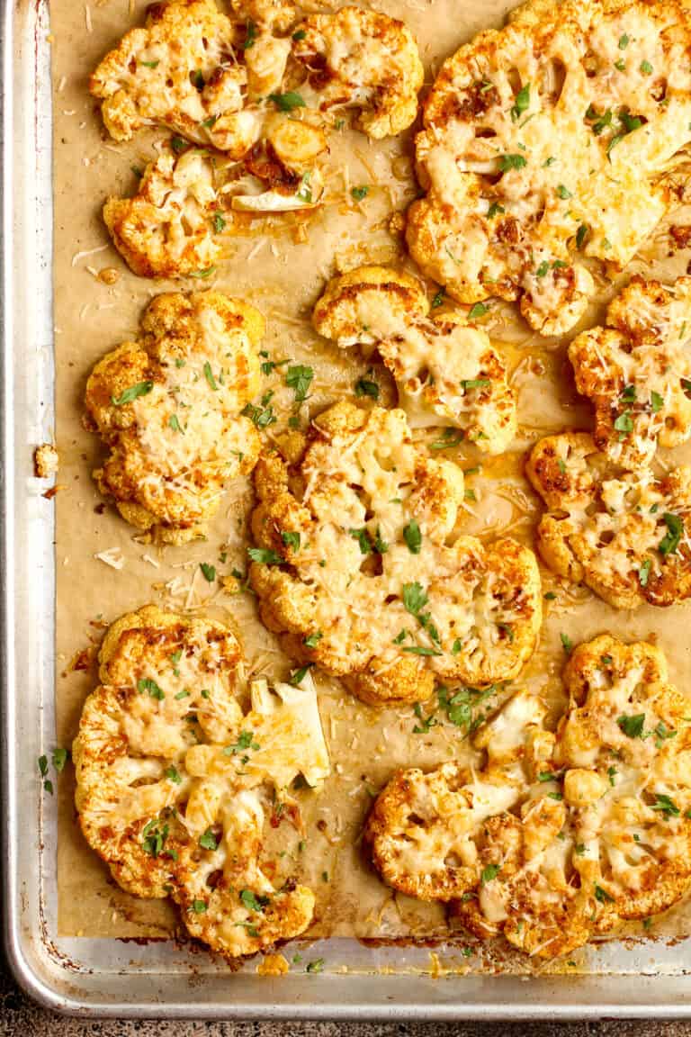 Cheesy Cauliflower Steaks - SueBee Homemaker