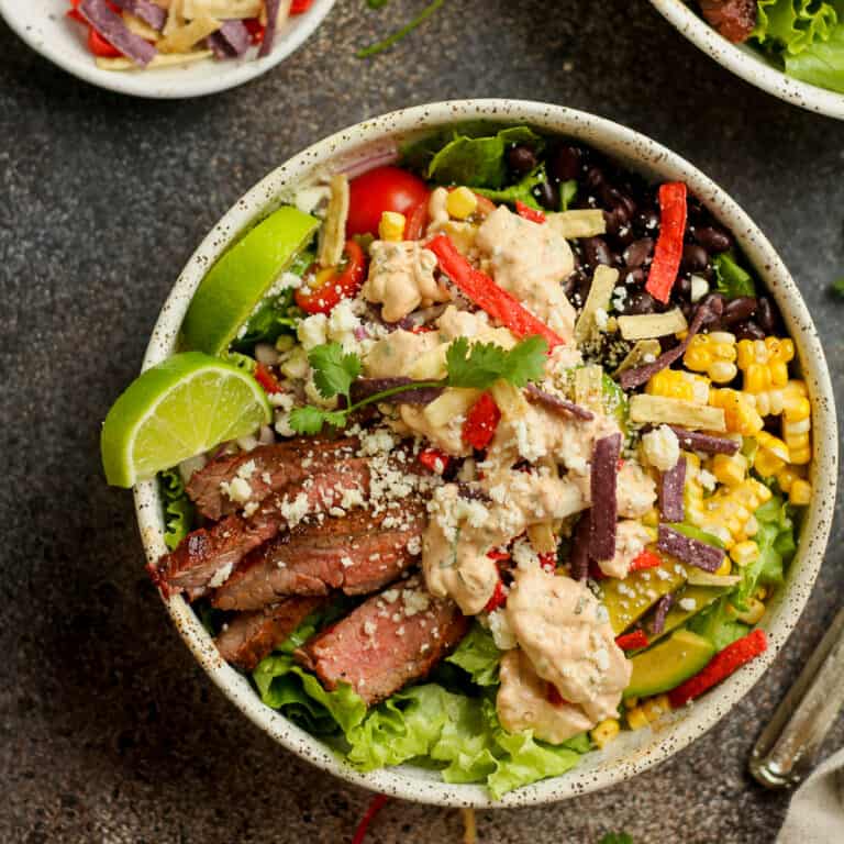 Steak Fajita Taco Salad - SueBee Homemaker