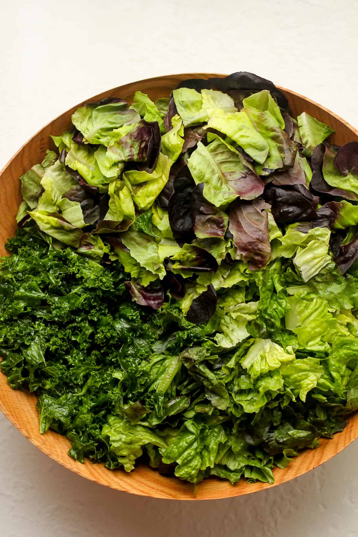 A bowl of the salad greens.