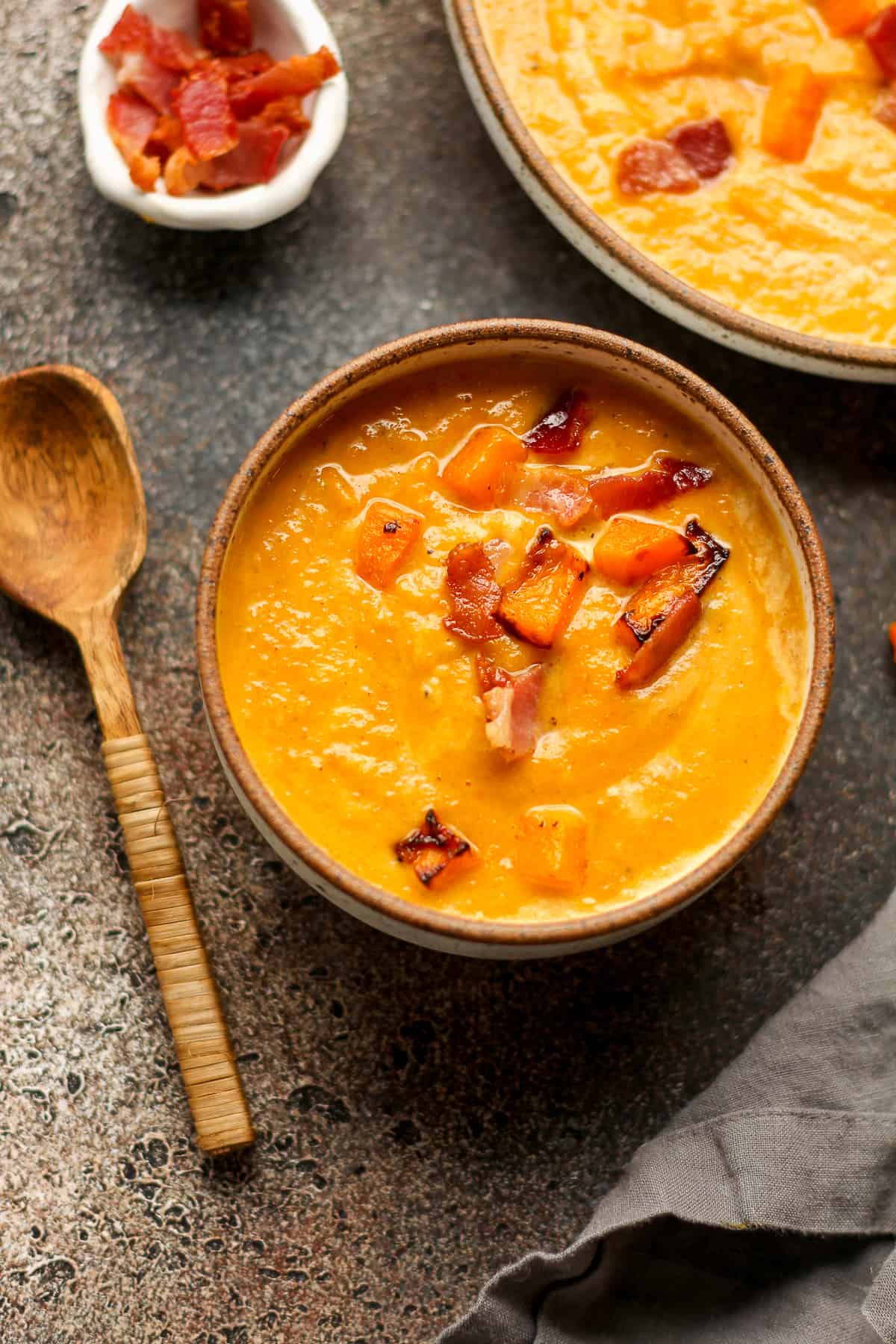 Butternut Squash Soup with Bacon