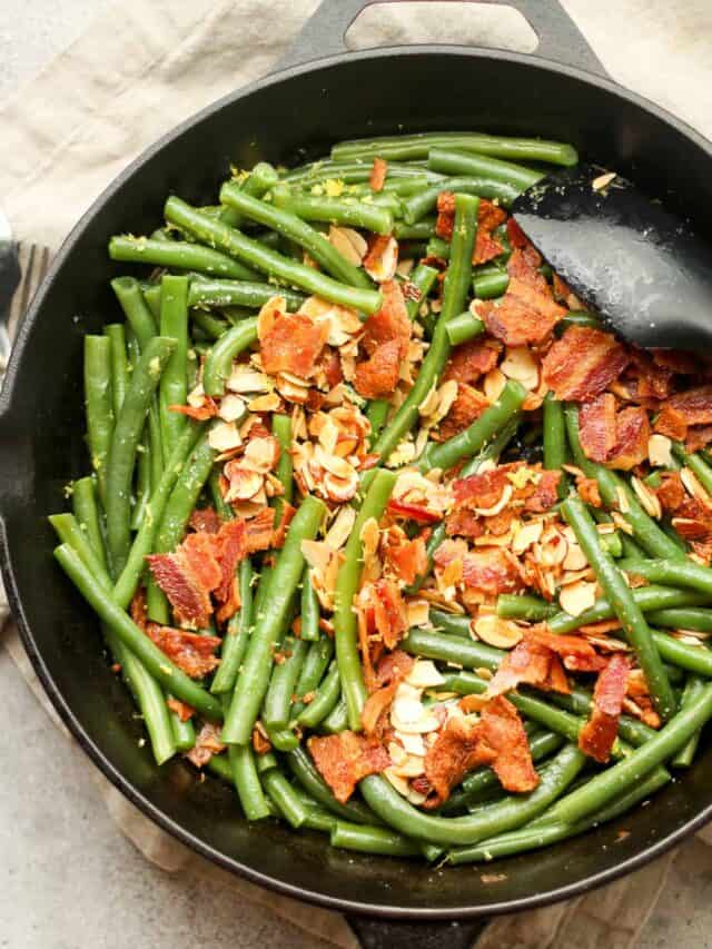 Green Bean Almondine with Bacon Story