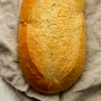 Closeup on an loaf of Italian bread.