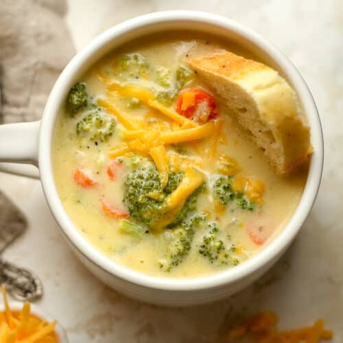Creamy Broccoli Cheddar Soup - SueBee Homemaker