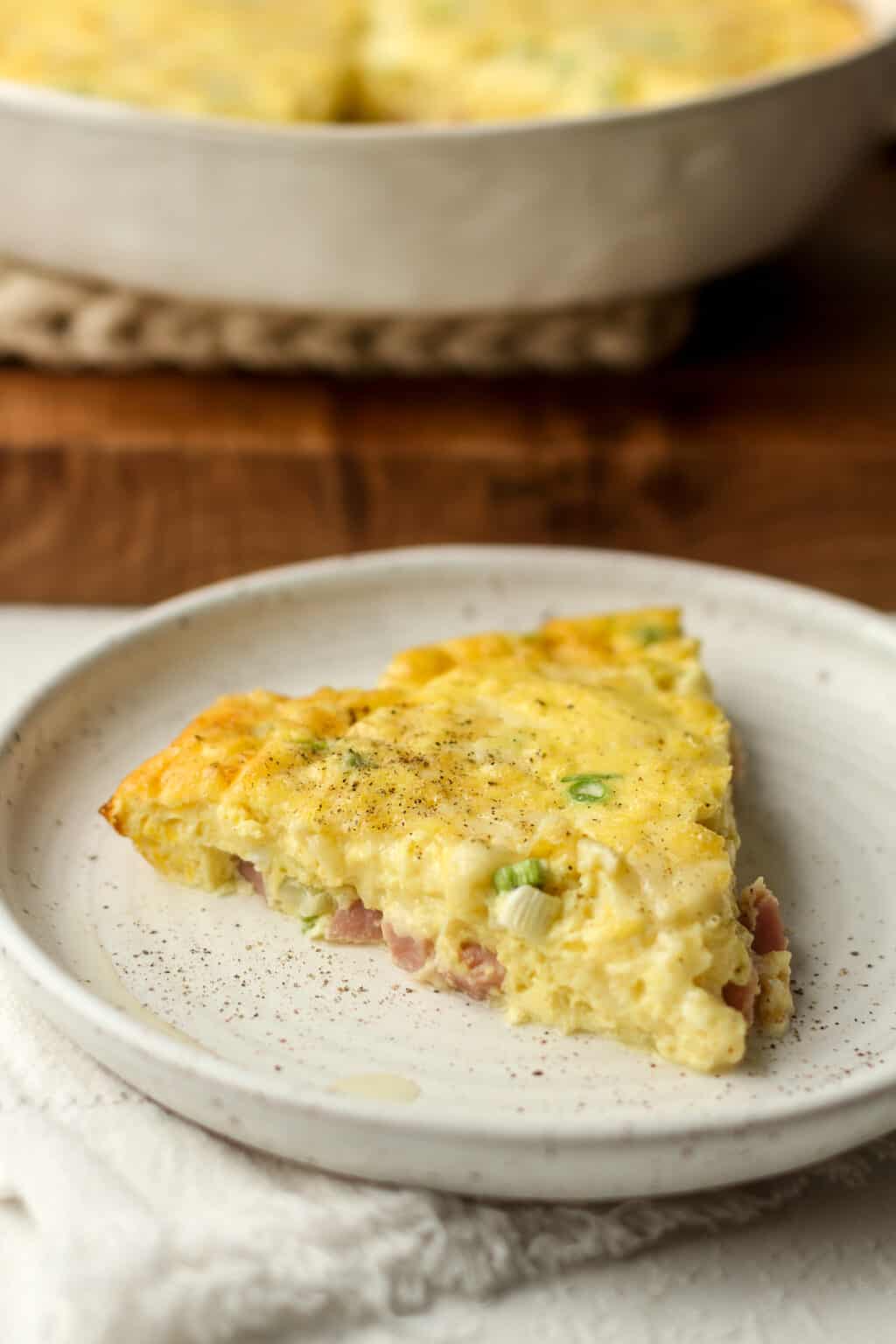 The BEST Crustless Ham and Cheese Quiche - SueBee Homemaker