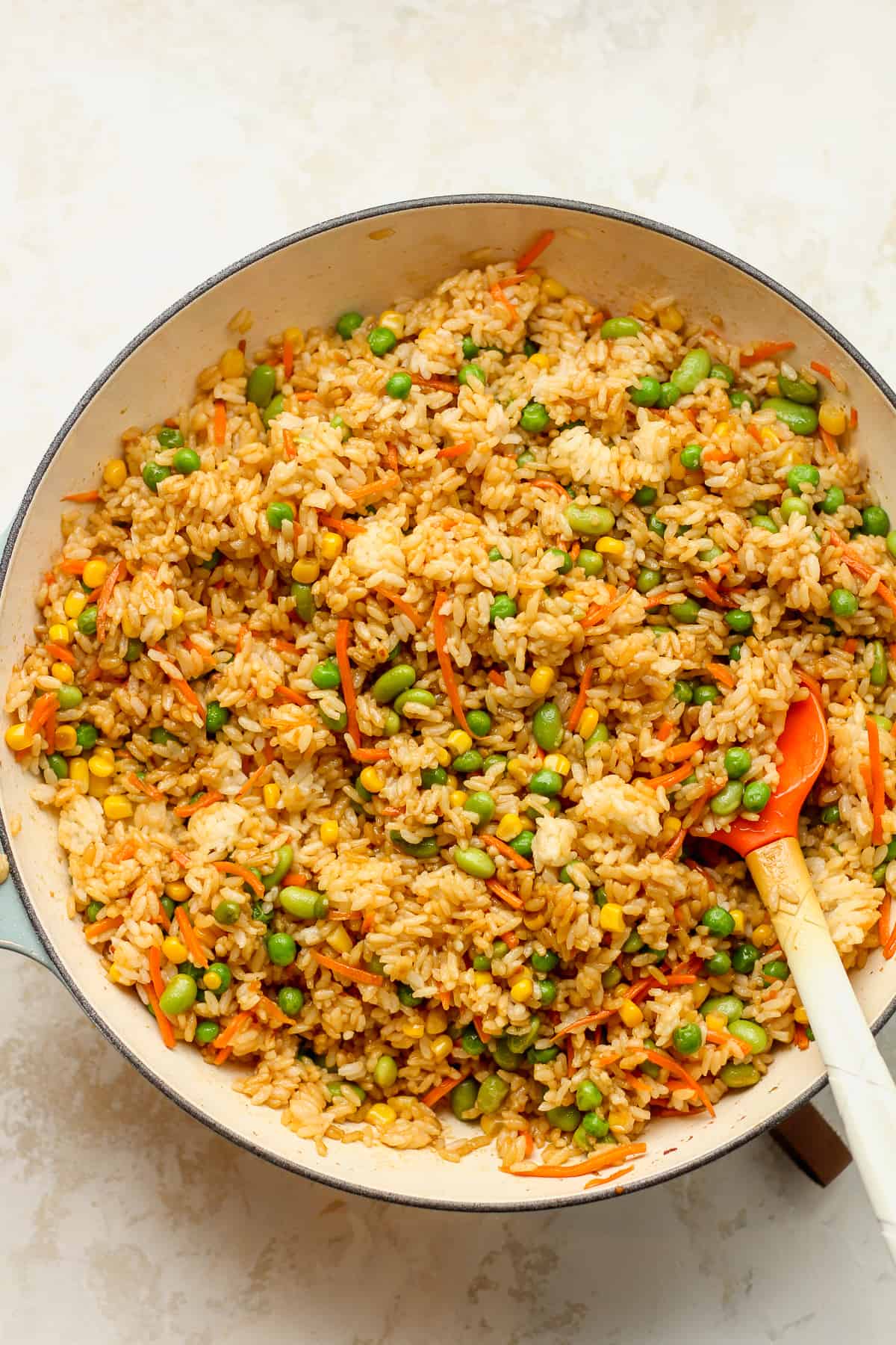 A po top the fried rice.