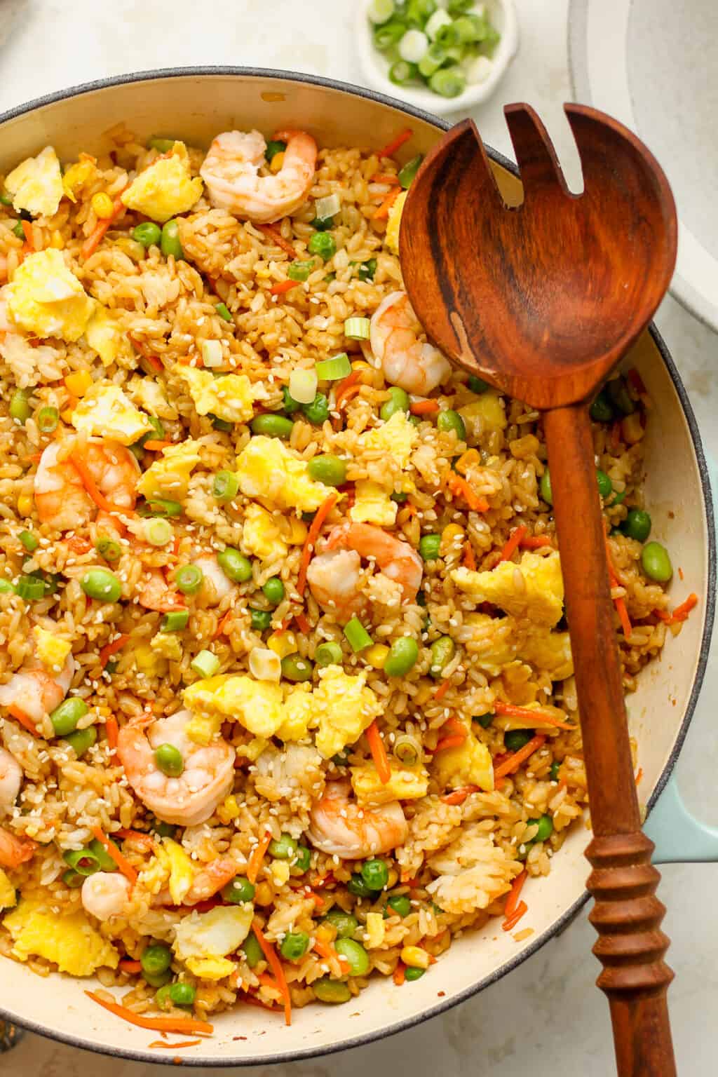 Healthier Spicy Shrimp Fried Rice - SueBee Homemaker