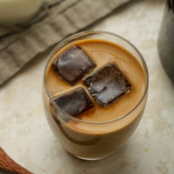 A glass of cold brew coffee.