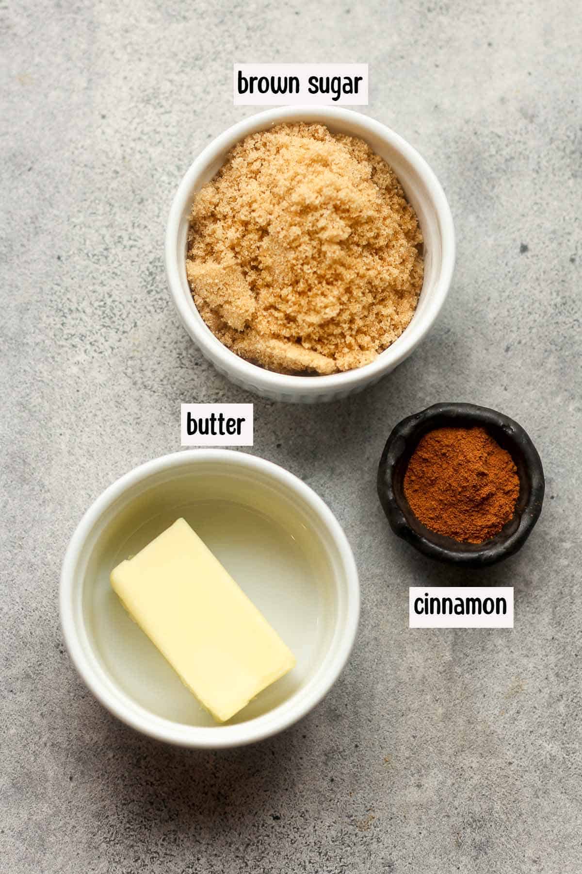 The filling ingredients, labeled.