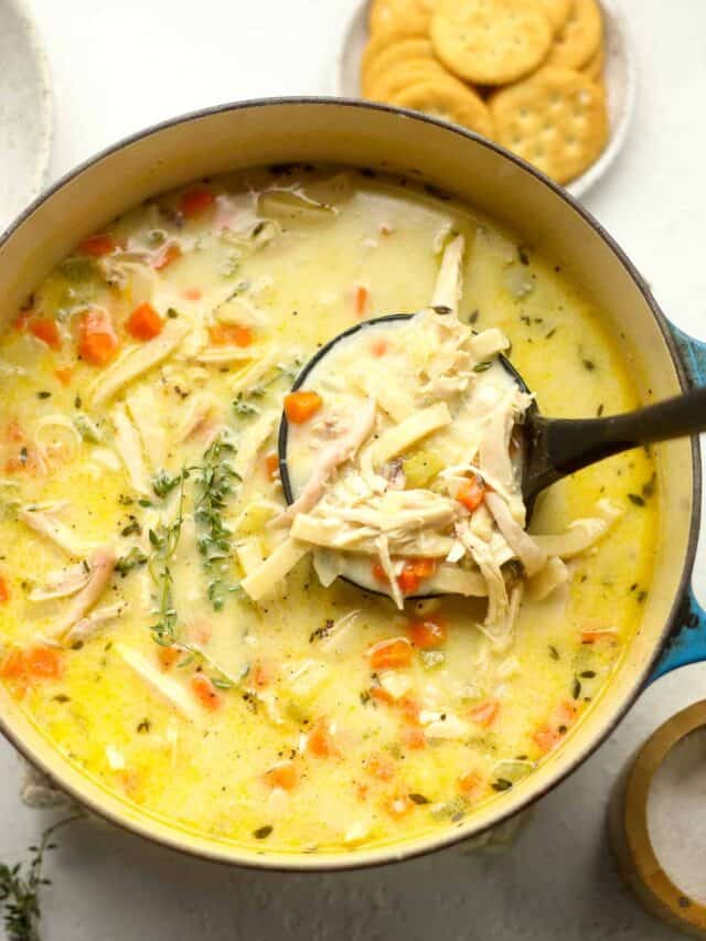 Creamy Chicken Noodle Soup with Egg Noodles Story