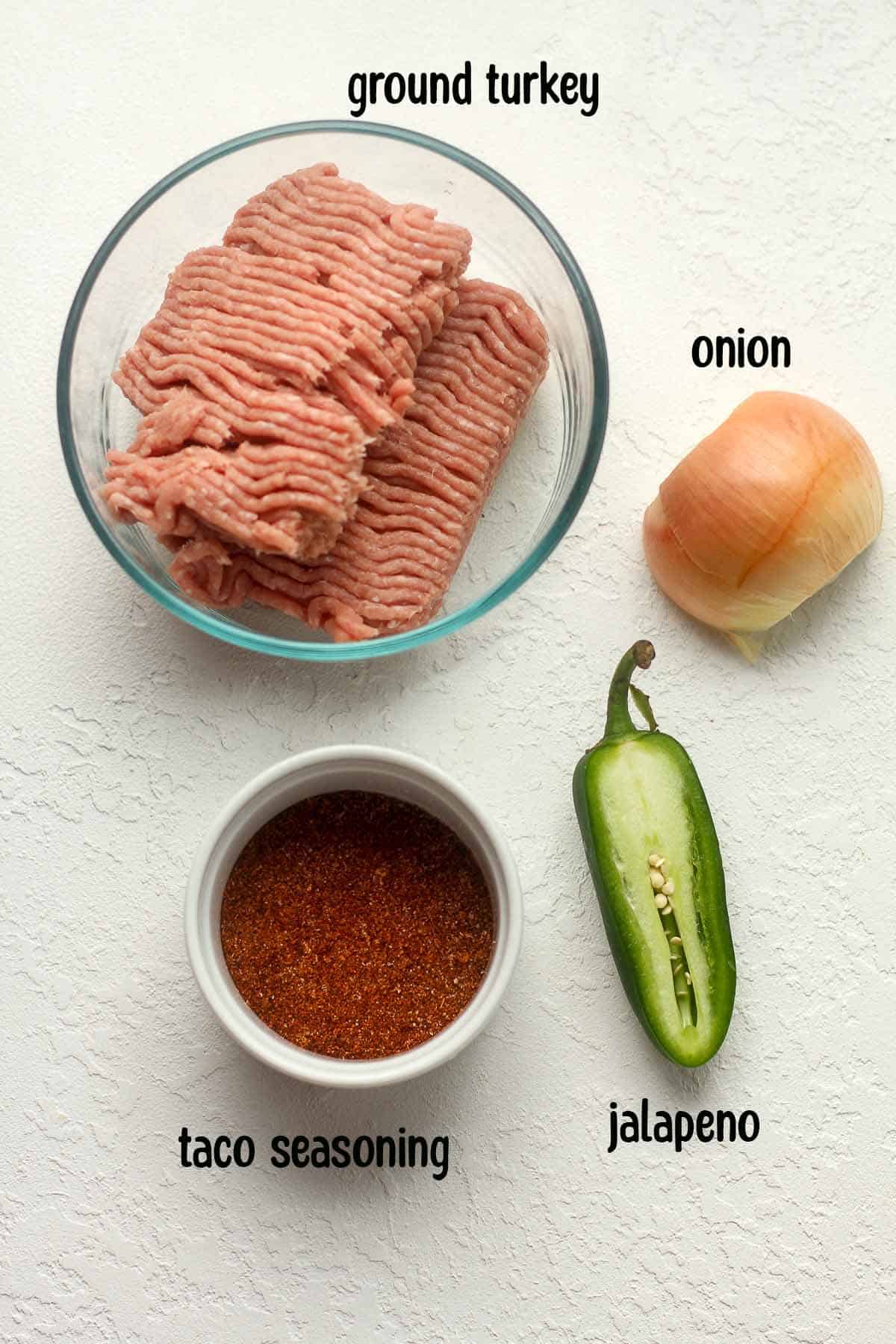 The ingredients for the taco meat.