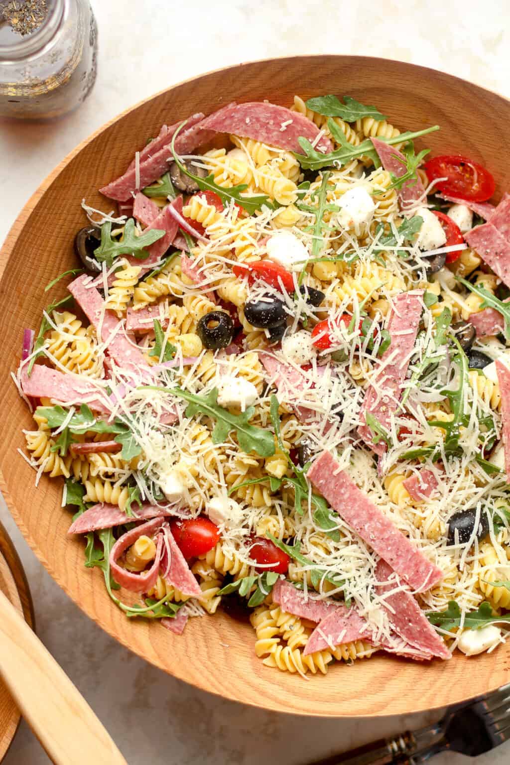 Zesty Italian Pasta Salad with Creamy Italian Dressing - SueBee Homemaker