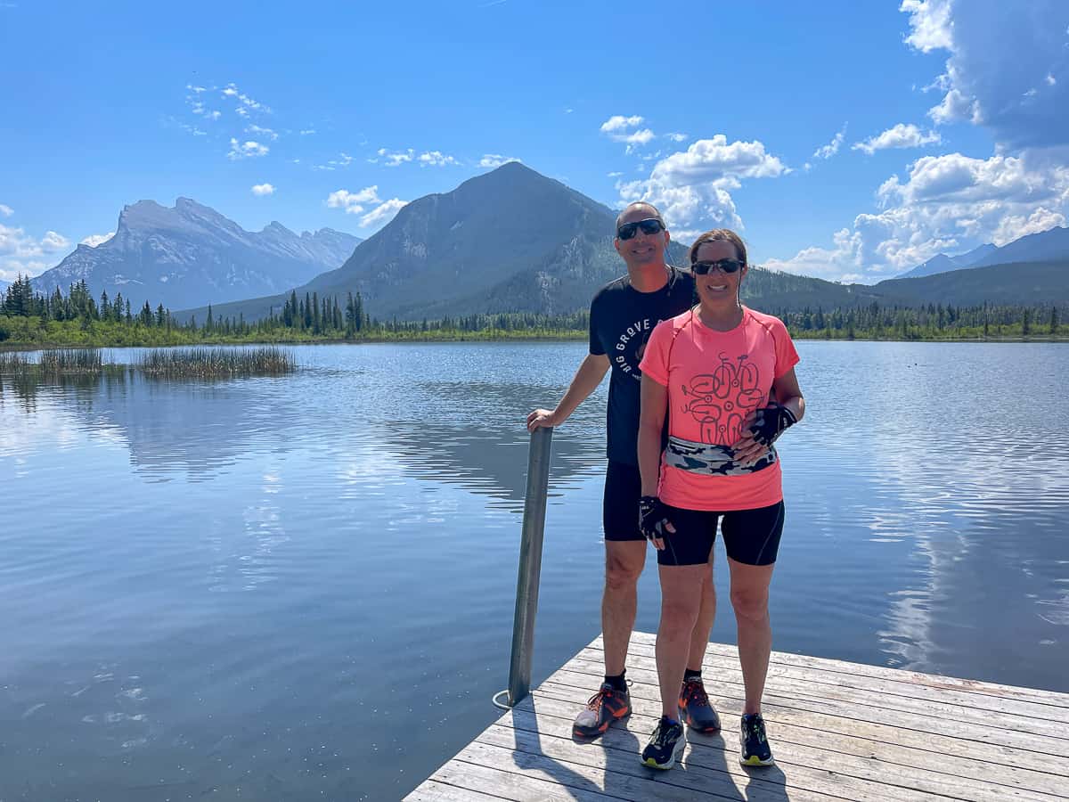 Mike and I on a dock on Lake Vermillion Lakes.