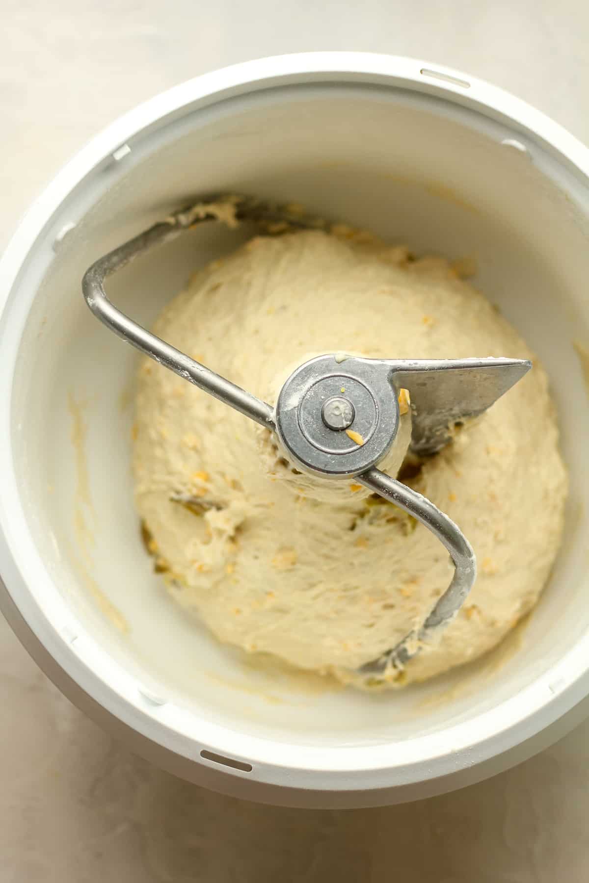A mixe of the dough.