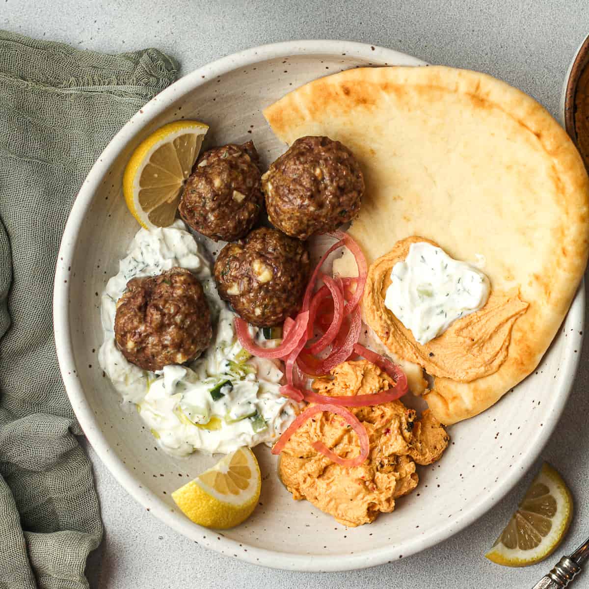 Greek Lamb Meatballs with Feta Cheese and Fresh Dill - SueBee Homemaker