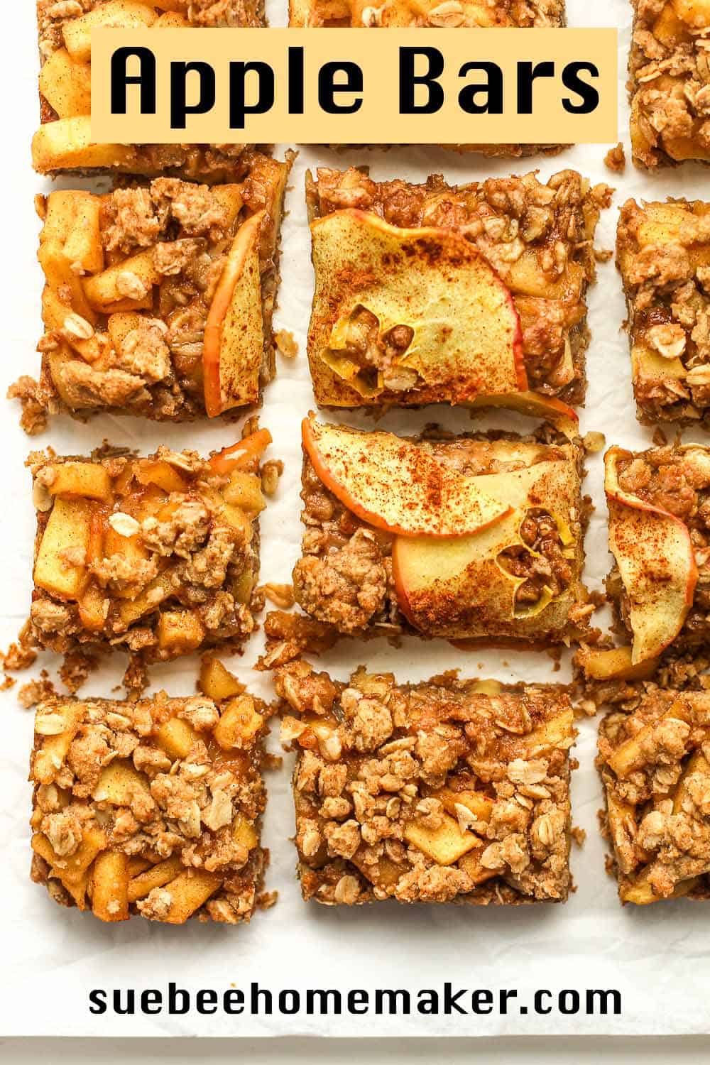 Some apple bars just cut into pieces.