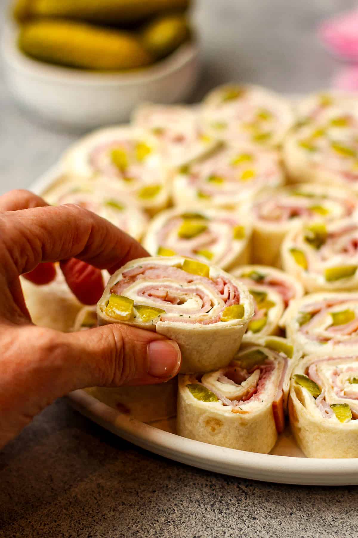 Tangy Dill Pickle Pinwheels 