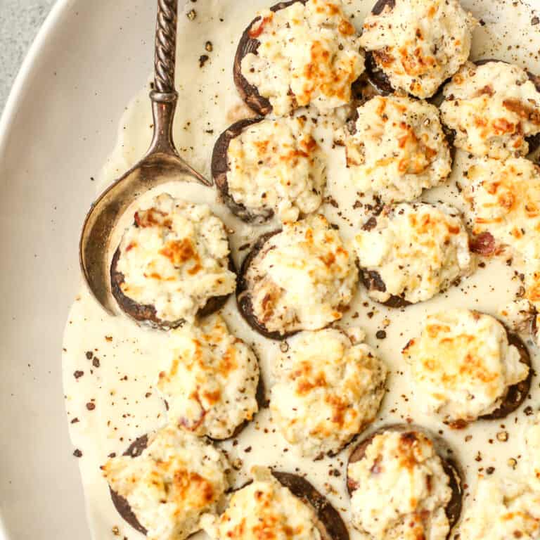 Ricotta Stuffed Mushrooms With Pancetta Suebee Homemaker