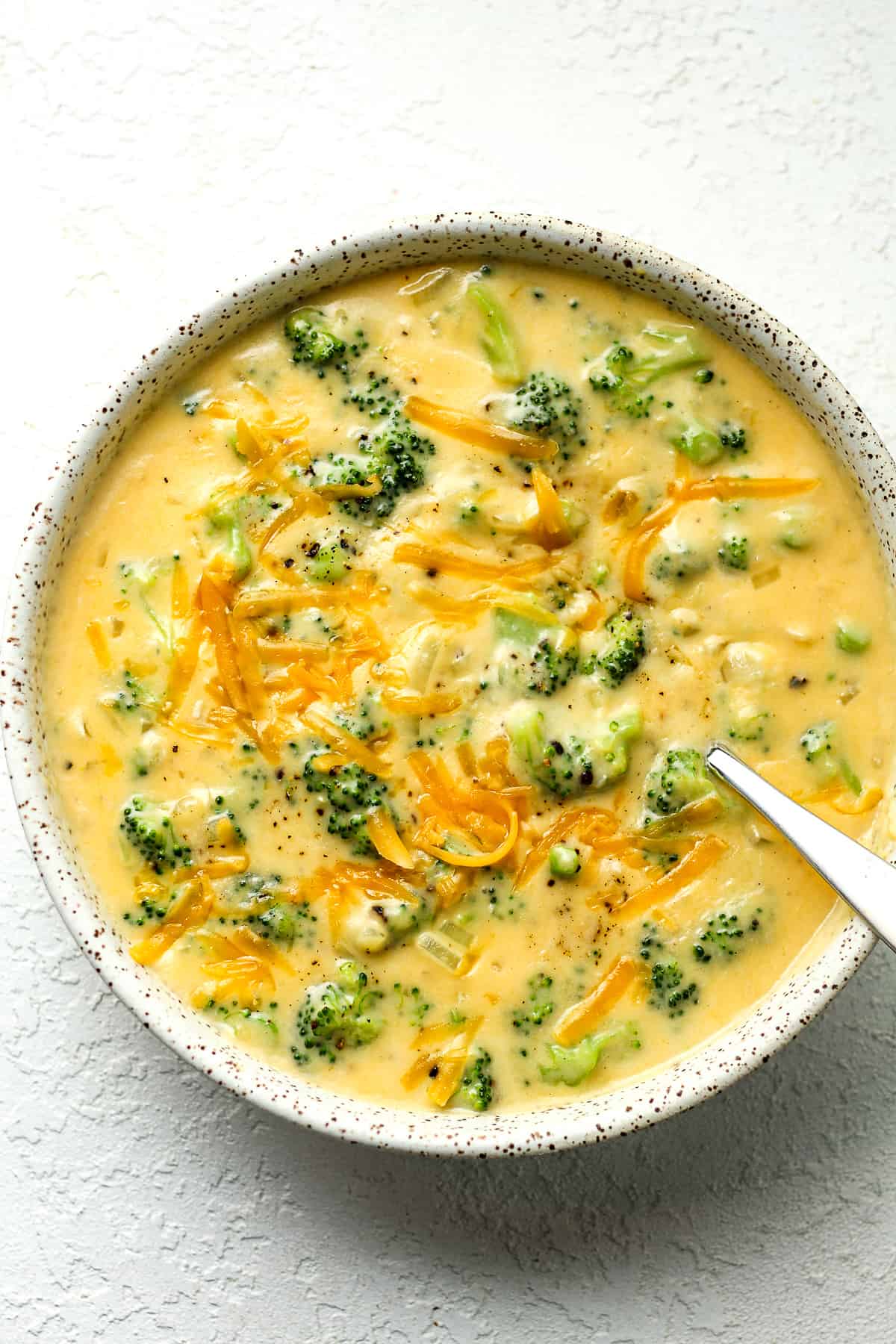 A bowl of the broccoli cheese sauce.