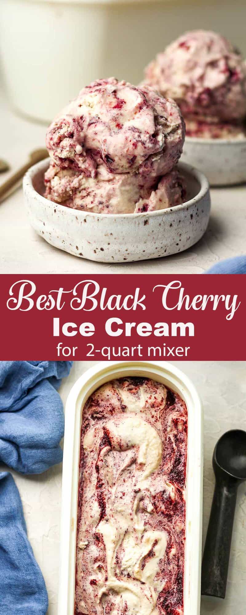 A collage pin with the best black cherry ice cream.