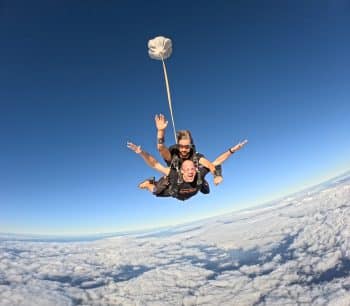 Mike and his tandem sky diving through the Hawaiian skies!