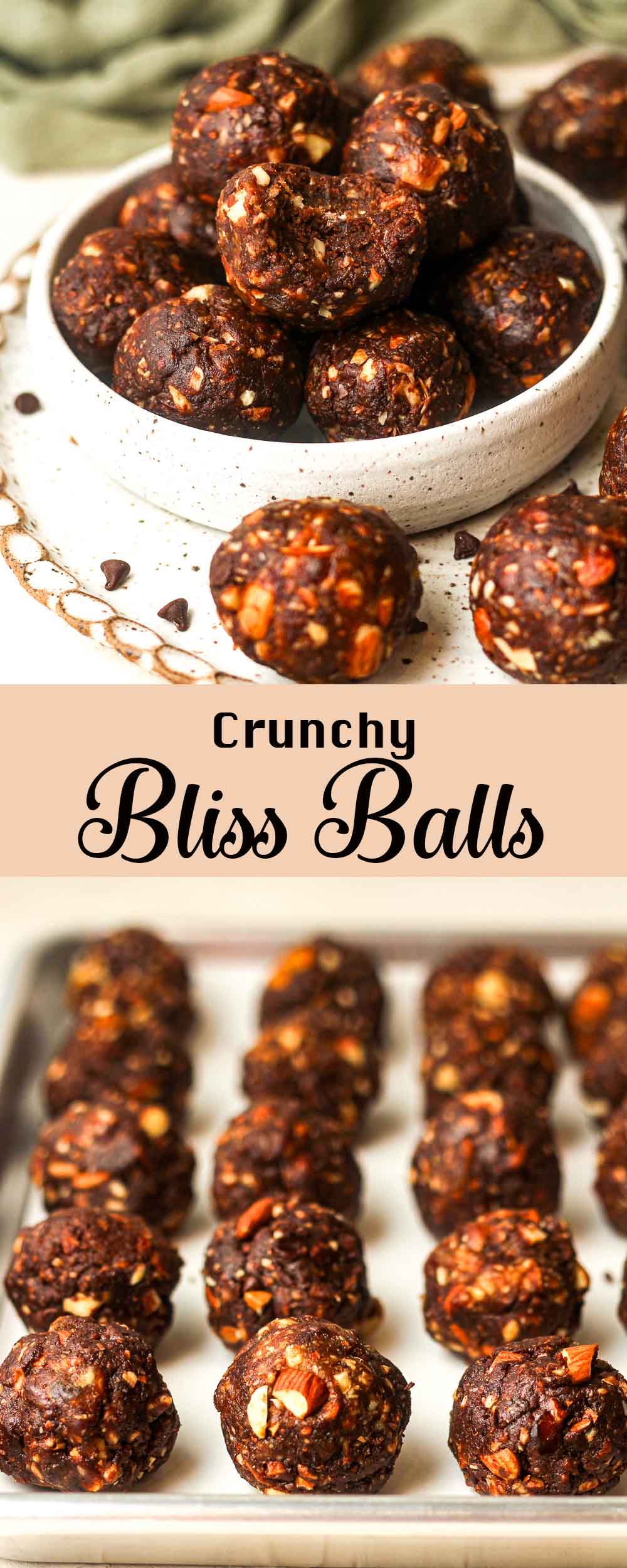 A collage of crunchy bliss balls.