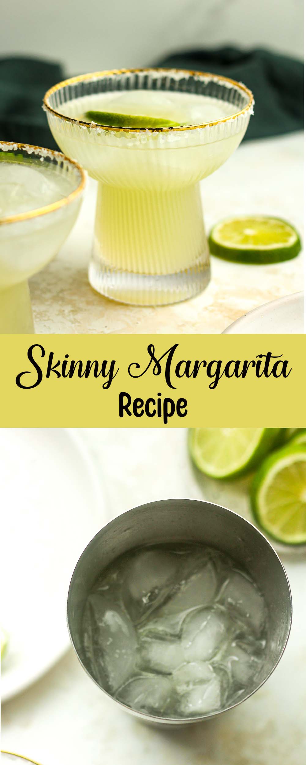 A collage of skinny margaritas.