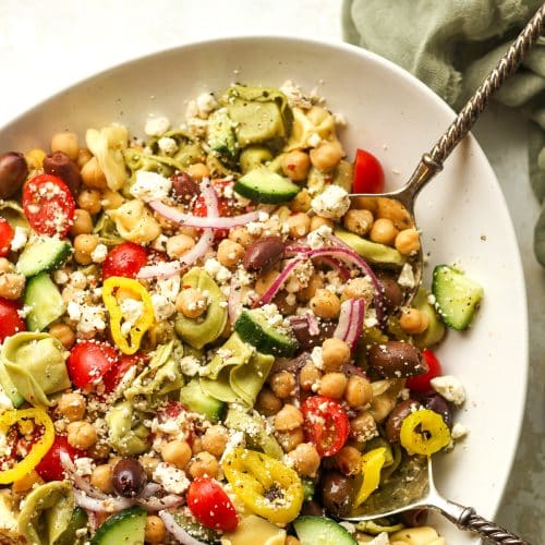 Greek Tortellini Pasta Salad - SueBee Homemaker