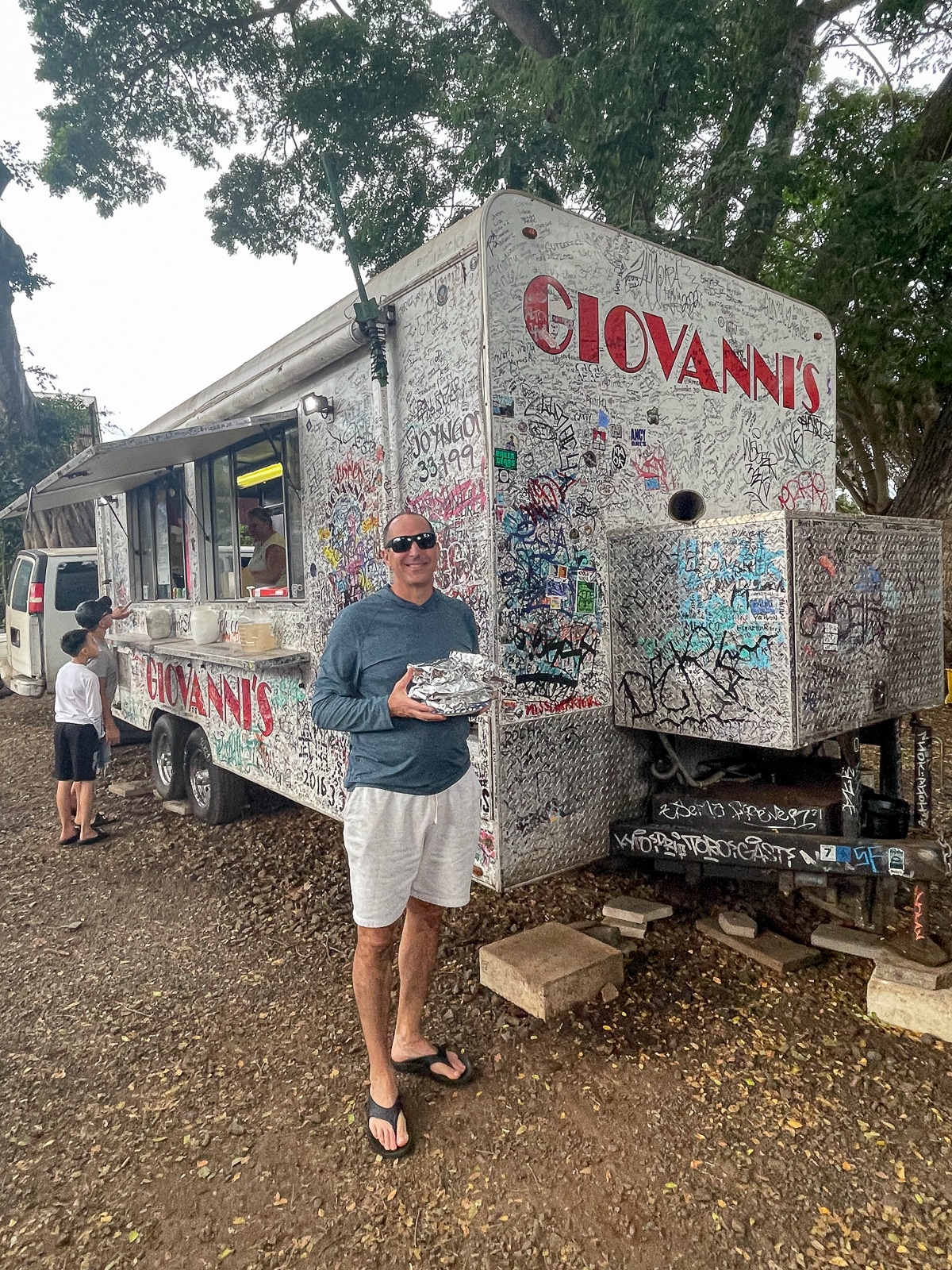 Mike outside Giovanni's food truck.