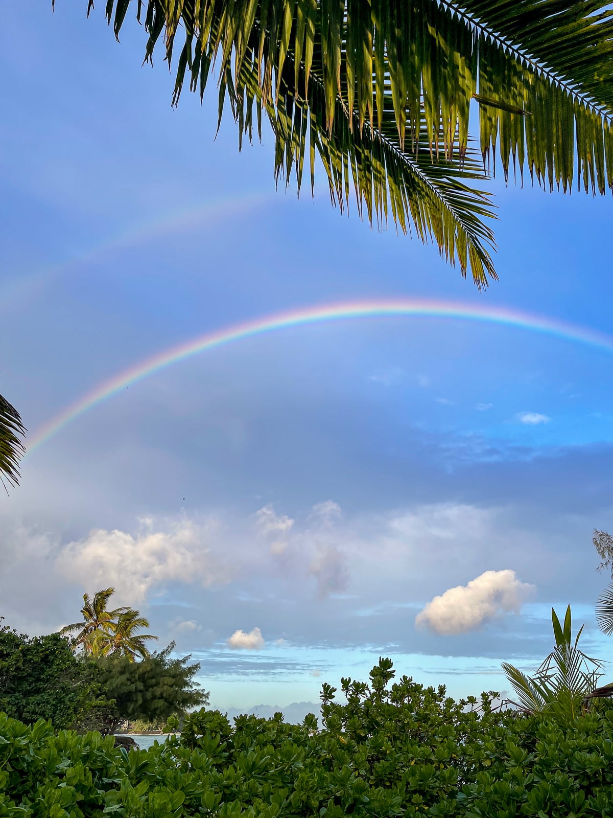 A double rainbow in Oahu.