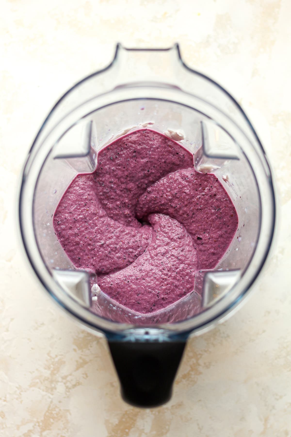 A blender of the blueberry puree.