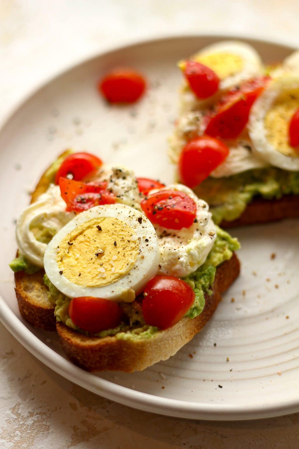 Burrata Toast with Egg and Avocado - SueBee Homemaker