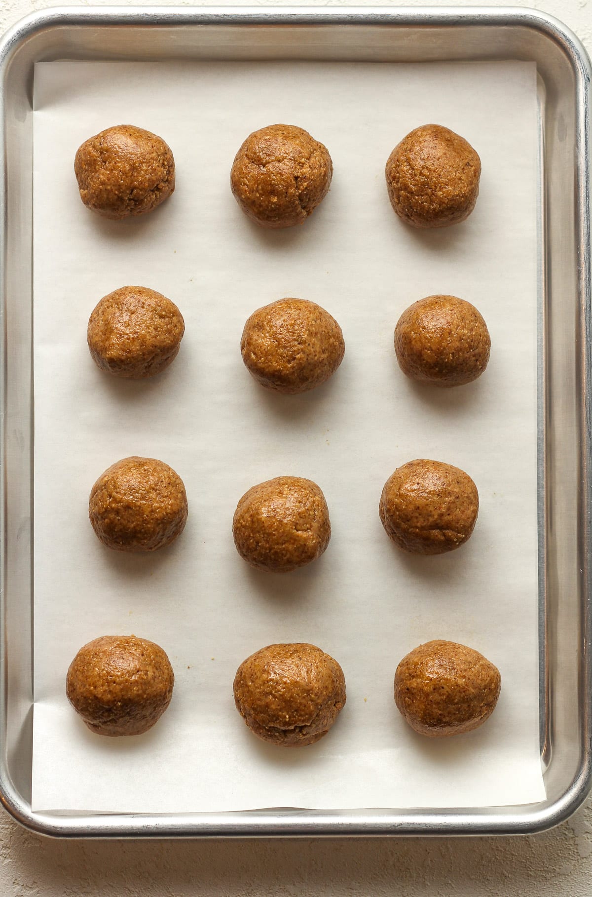 A tray of peanut butter rounds.