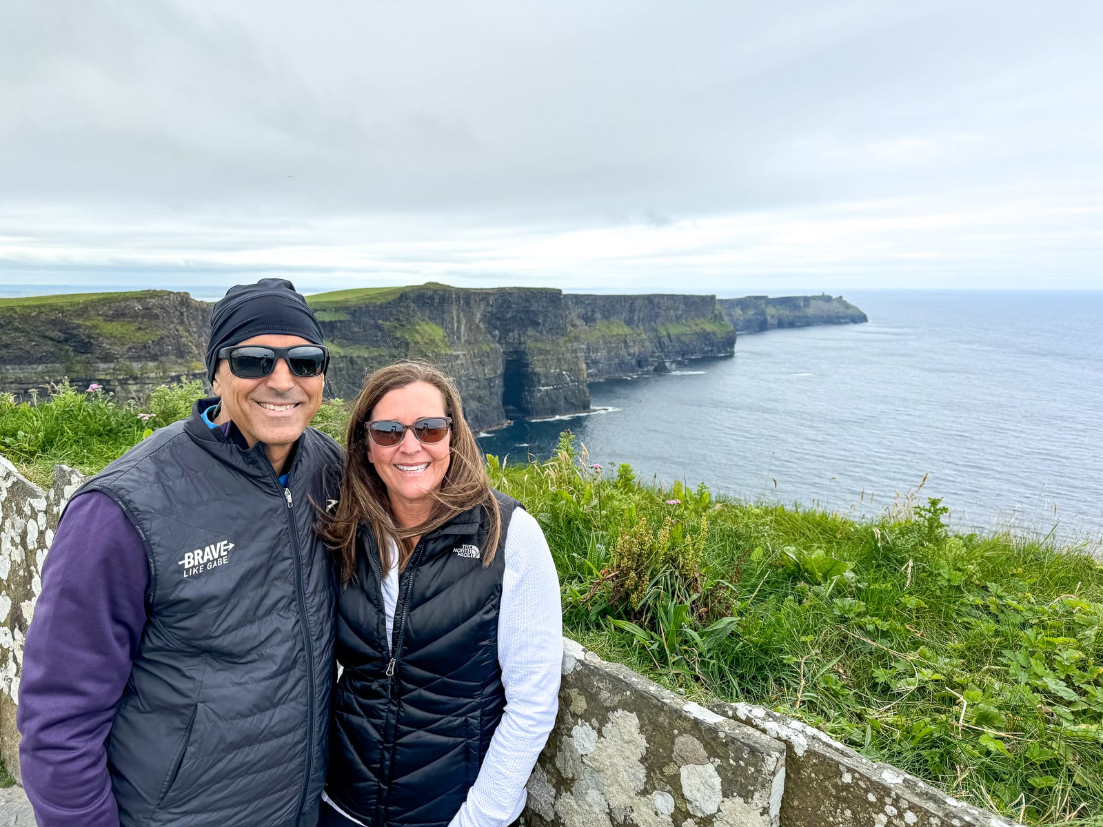 Mike and Sue by the cliffs of Moher.