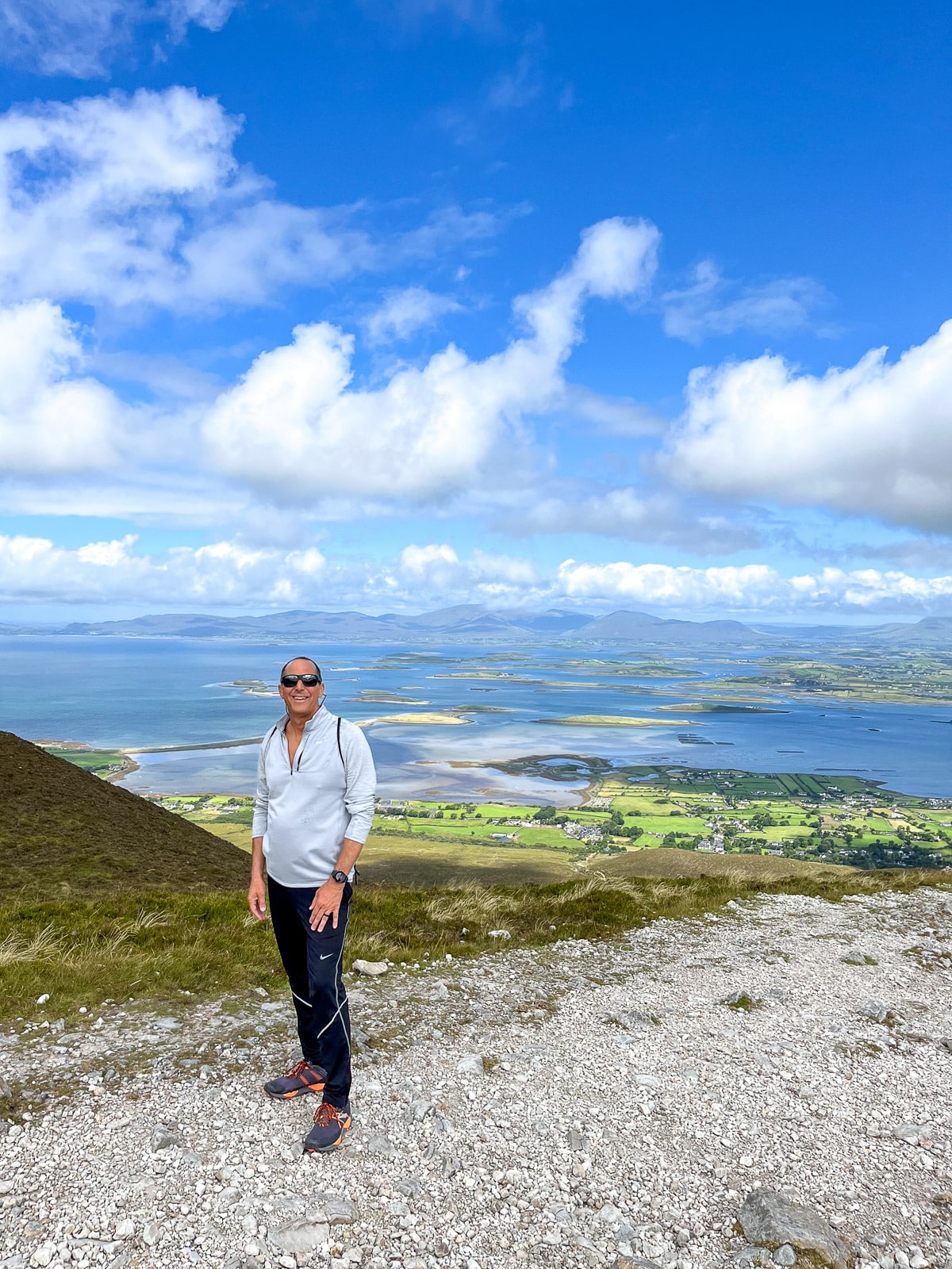 Mike halfway up Croagh Patrick.