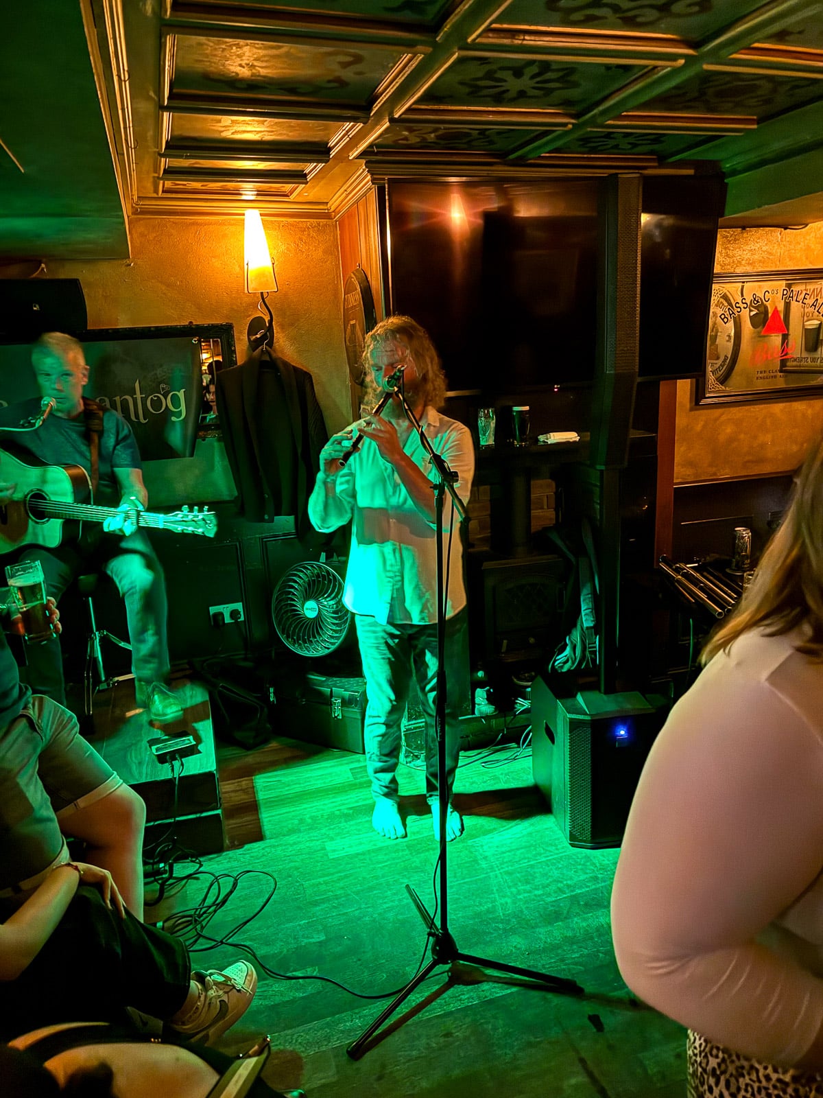 An Irish performer at The Porter House in Westport, Ireland.