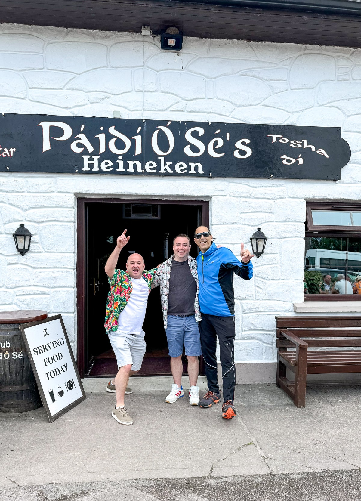 Mike with some Irish lads outside Paddy O's outside of Dingle.