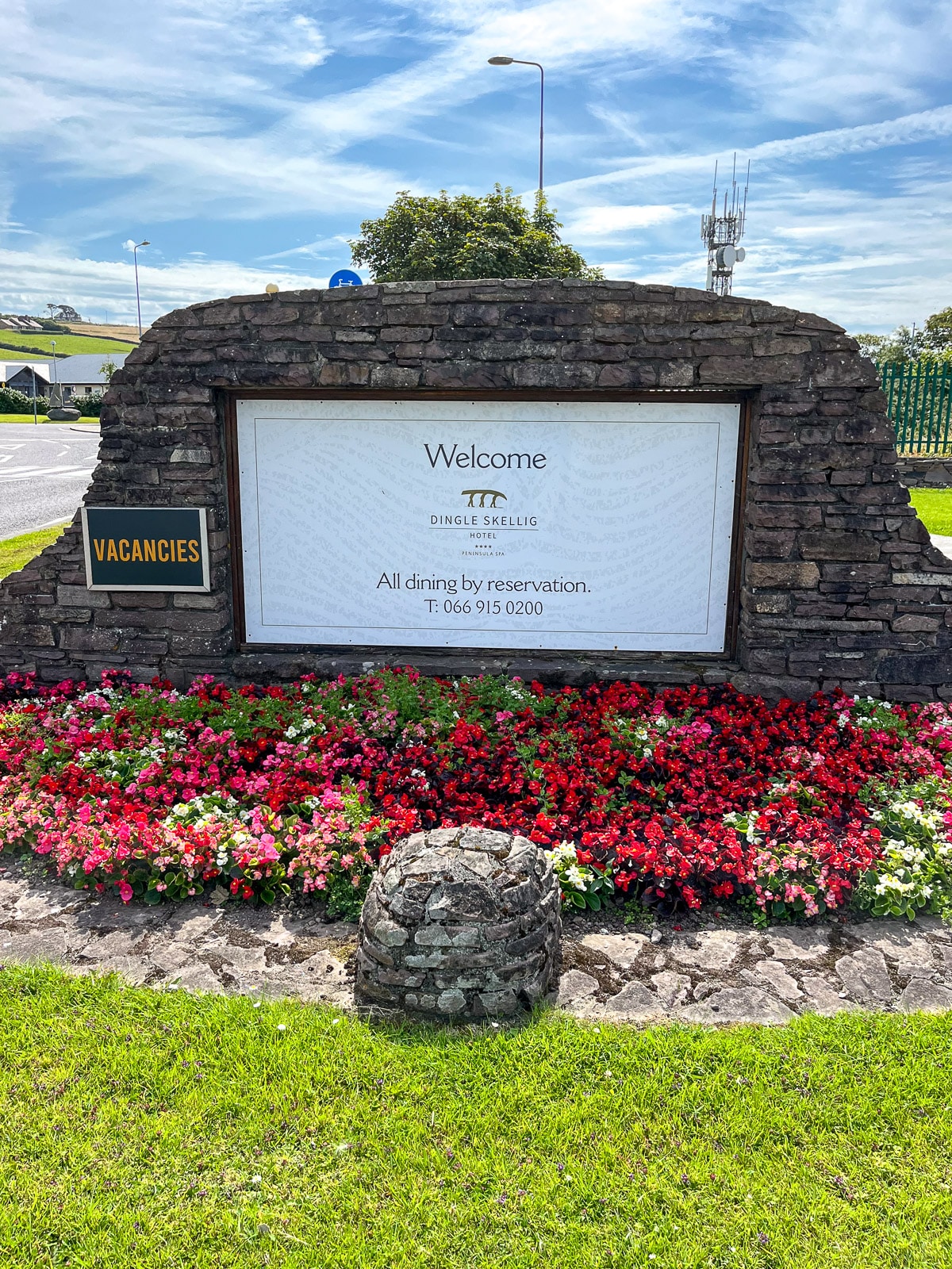 The Dingle Skellig Hotel sign.