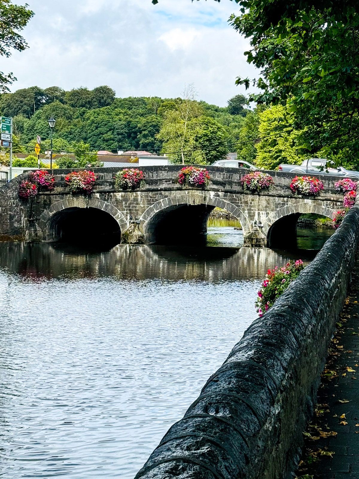 Side view of a beautiful bridge in Westport.