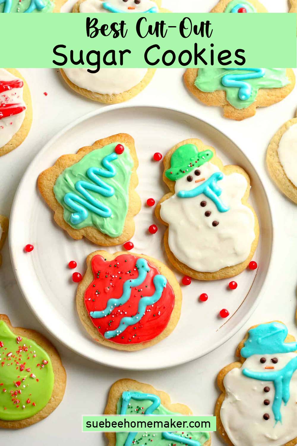 A plate of the best cut-out sugar cookies.