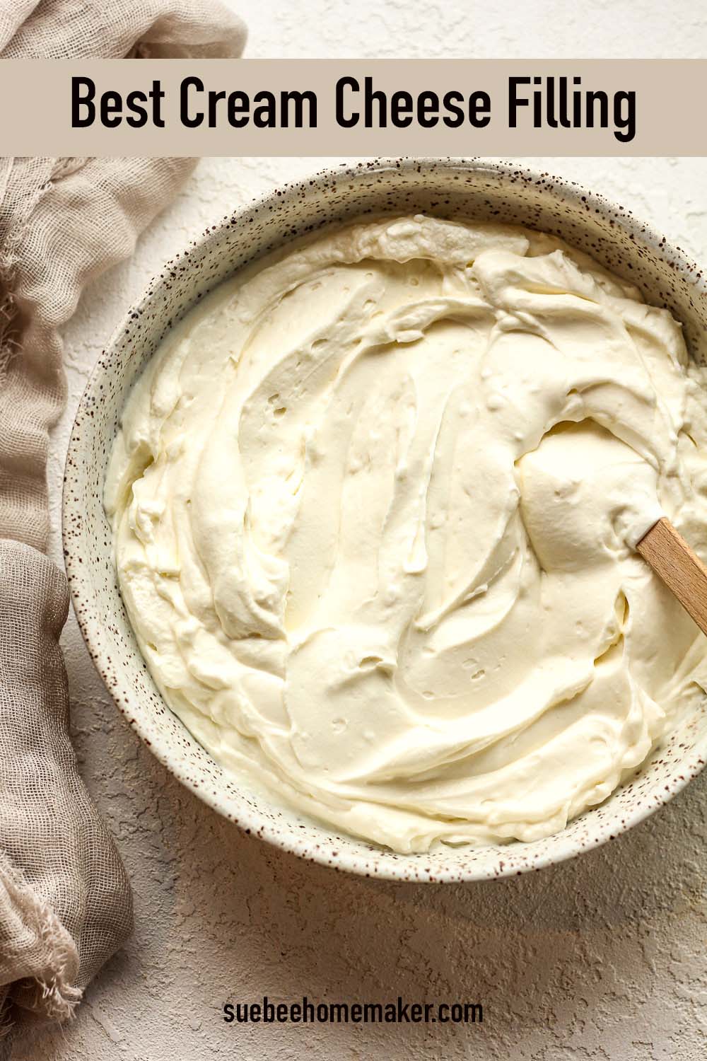 A large bowl of the best cream cheese filling.