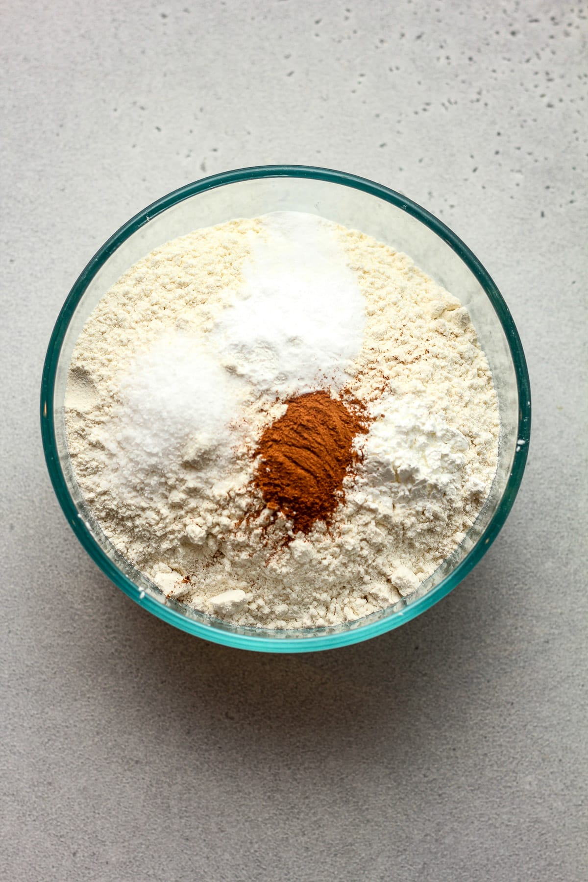 A bowl of the dry ingredients.