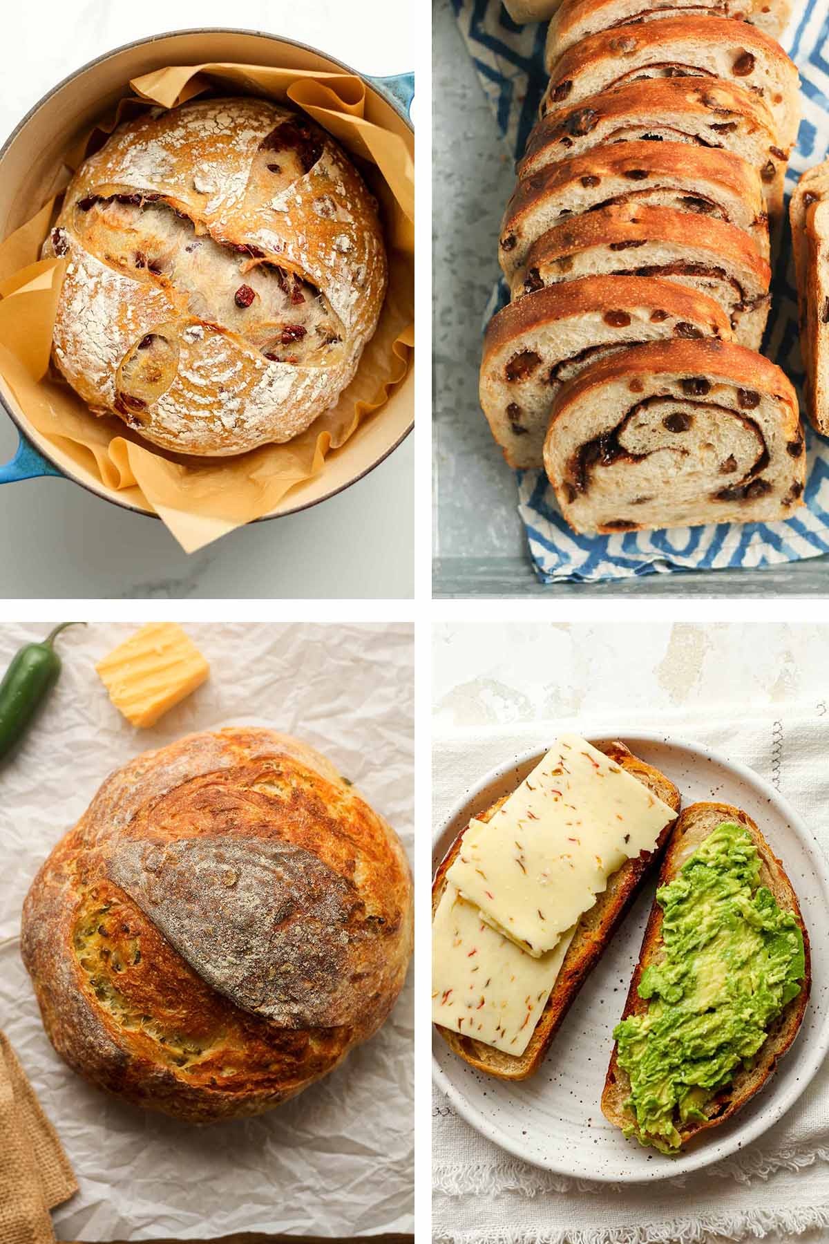 A collage of the best sourdough bread recipes.